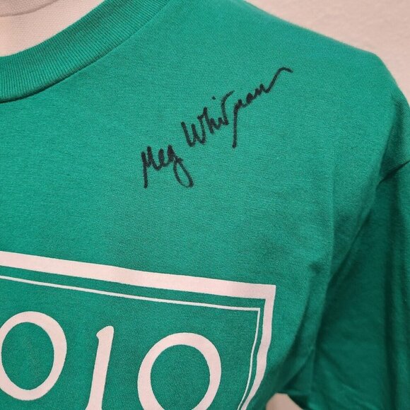 American Apparel Other - Meg Whitman 2010 California T-Shirt Students For Meg Size Med Green SIGNED Rare